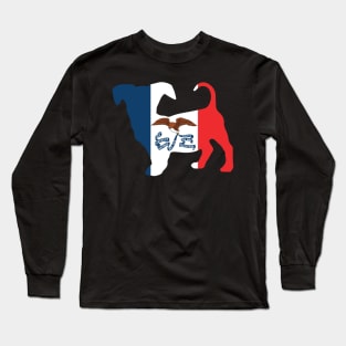 Chiweenie Dog Lover Iowa Flag Long Sleeve T-Shirt